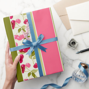 Bright summer pattern of stripes of multi-coloured wrapping paper