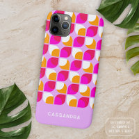Bright Summer Pink Orange Midcentury Art Pattern
