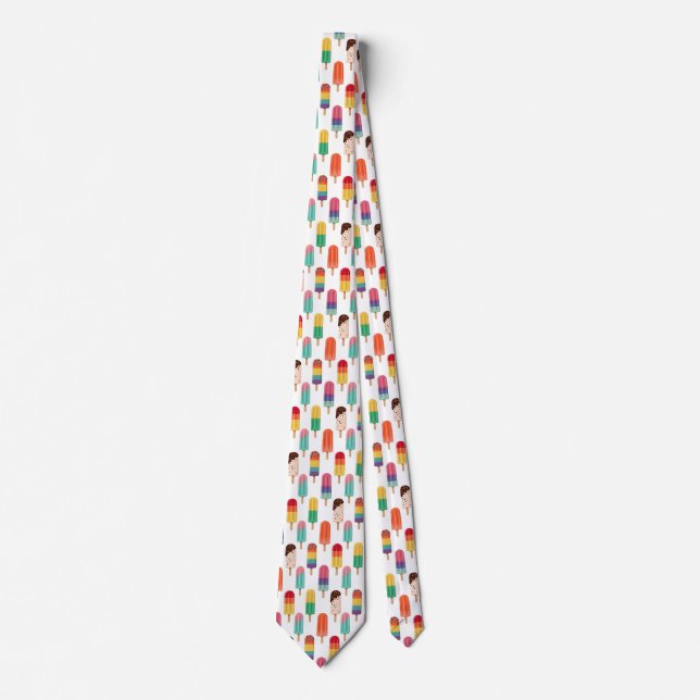 Bright Summer Popsicle Pattern Tie (Front)