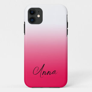Bright summer red and white gradient ombre iPhone 11 case