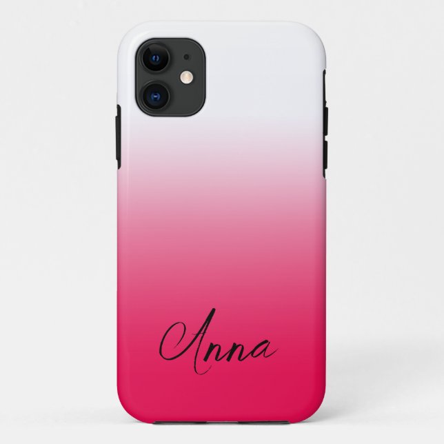 Bright summer red and white gradient ombre Case-Mate iPhone case (Back)