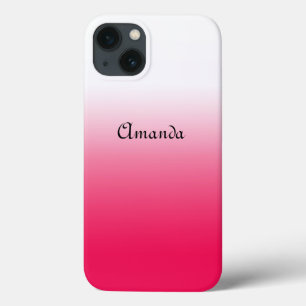 Bright summer red and white gradient ombre iPhone 13 case