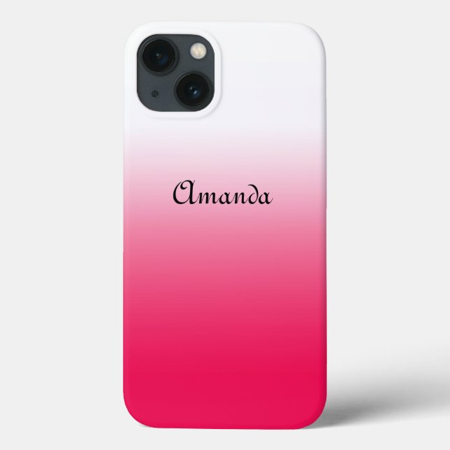 Bright summer red and white gradient ombre Case-Mate iPhone case (Back)