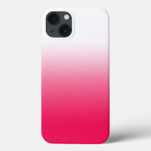 Bright summer red and white gradient ombre iPhone 13 case