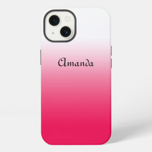 Bright summer red and white gradient ombre iPhone 13 case