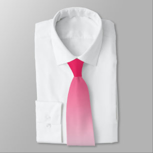 Bright summer red and white gradient ombre tie