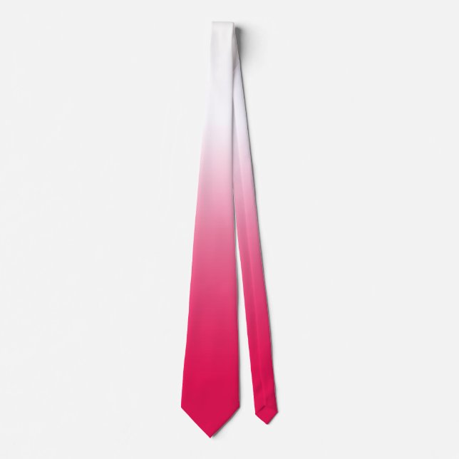 Bright summer red and white gradient ombre tie (Front)