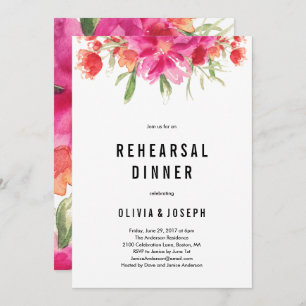 Bright Summer Rehearsal Dinner Invitation