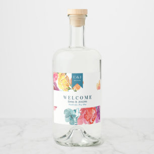 Bright Summer "Thank you"  Liquor Bottle Label