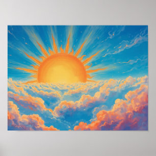 Bright Sun and Heavy Clouds Poster
