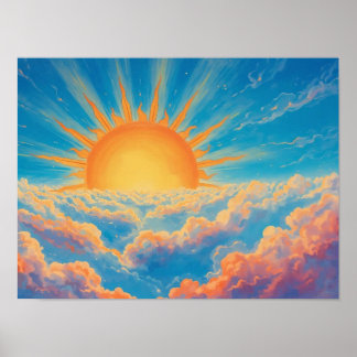 Bright Sun and Heavy Clouds Poster