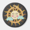 Bright Sun Ouroboros Snake & Clouds Occult Symbol