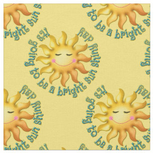 Bright Sun Shiny Days 04 Yellow-Zazzle Fabric