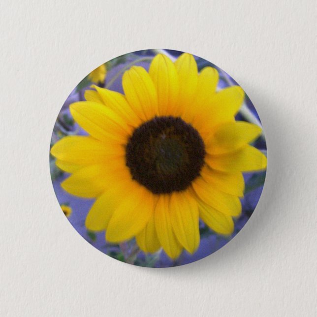 Bright Sunflower 6 Cm Round Badge (Front)