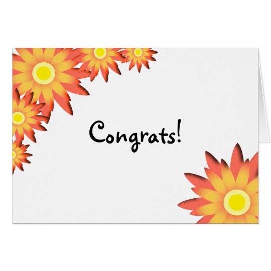 Bright Sunflower Congratulations Card