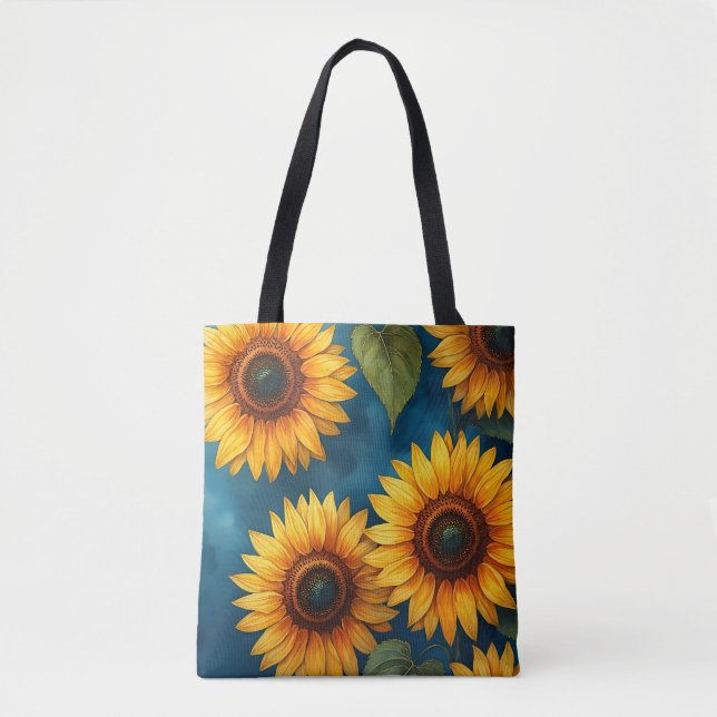 Bright Sunflower Day Tote Bag (Front)