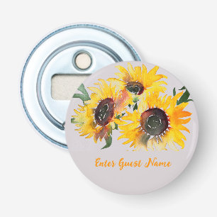 Bright sunflower fabulous 50 birthday bottle opener