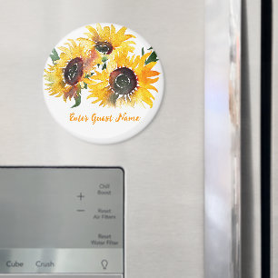 Bright Sunflower Fabulous 50 Birthday Magnet
