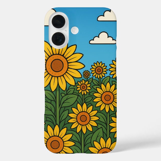 Bright Sunflower Field iPhone / iPad case (Back)