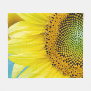 Bright Sunflower Fleece Blanket