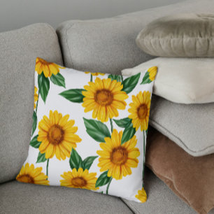 Bright Sunflower Garden - Fresh Floral Decor Cushion