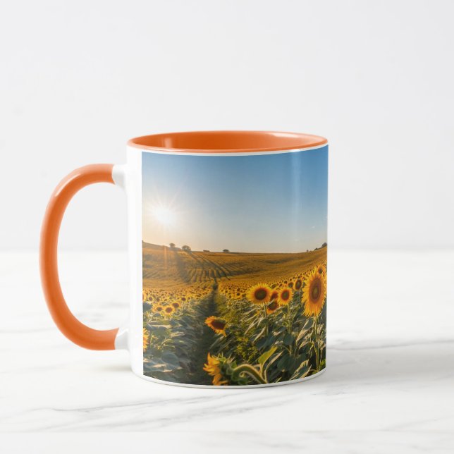 Bright Sunflower Mug – Cheerful Floral Gift Item (Left)
