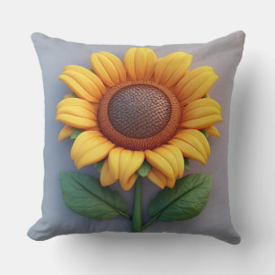 Bright Sunflower Sculpture Cushion