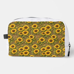 Bright Sunflower Seamless Repeat Pattern Dopp Kit