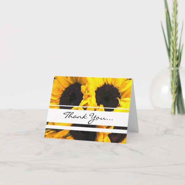 Bright sunflower thank you card (Front)