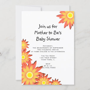 Bright Sunflowers Baby Shower Invitation