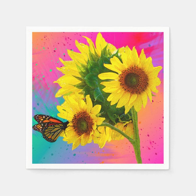 Bright Sunflowers  Napkin (Front)