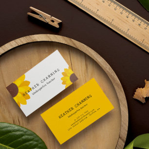 Bright Sunflowers Teacher Business Card