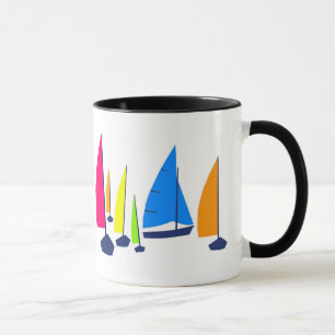 Bright Sunny Sailboats - Mug