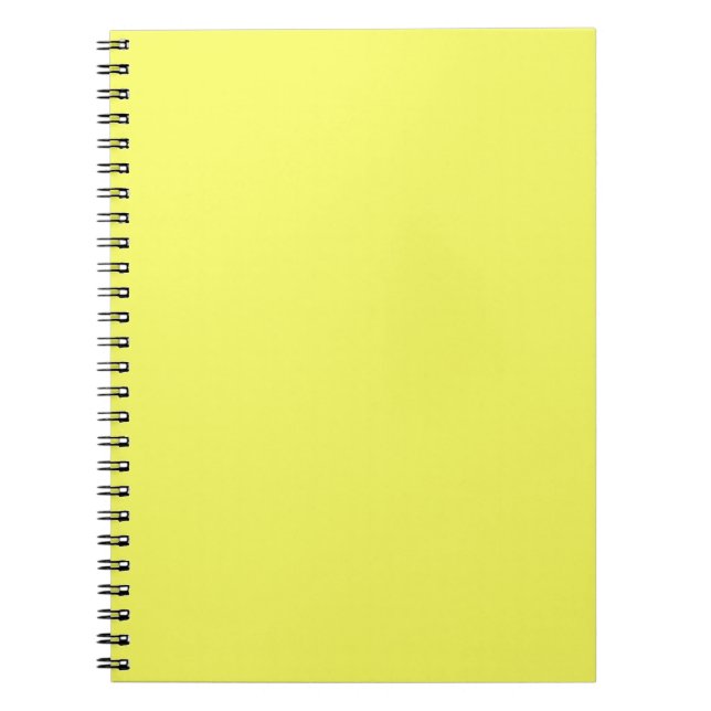 Bright Sunny Yellow Colour Only Custom Products Notebook (Front)