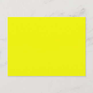 Bright Sunny Yellow Colour Only Custom Products Postcard