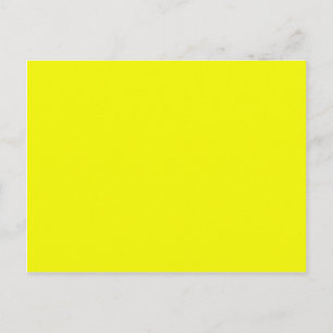 Bright Sunny Yellow Colour Only Custom Products Postcard