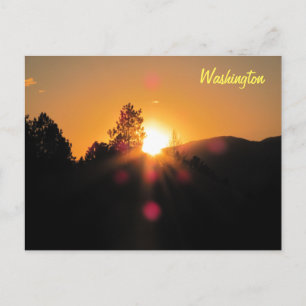 Bright Sunset over Washington Postcard