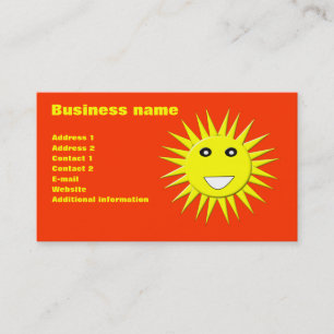 Bright Sunshine Customisable Business Card