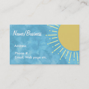 Bright Sunshine In Blue Sky Custom Business Card