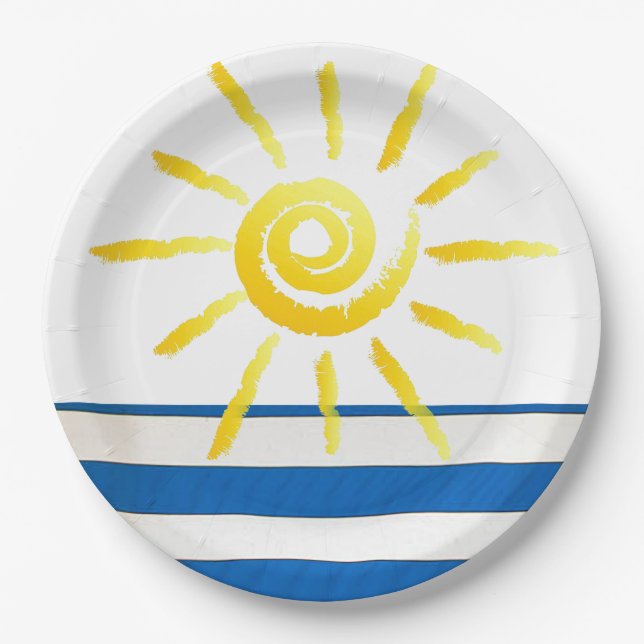 “Bright Sunshine” Paper Plates (Front)