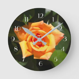 Bright Sunshine Rose Round Clock