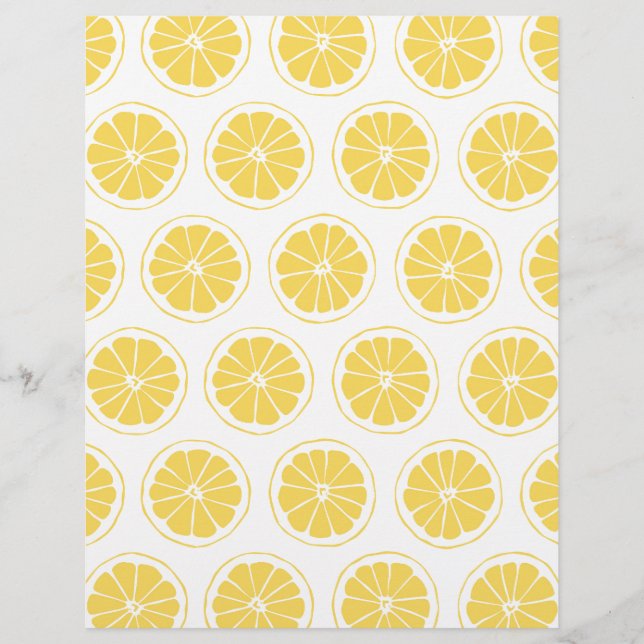 Bright sunshine yellow lemon slice segments (Front)