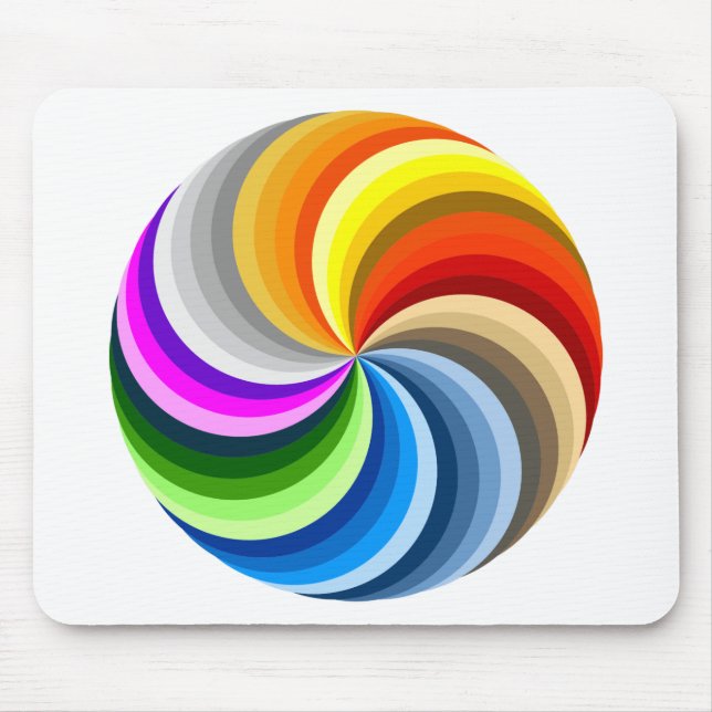 Bright swirl mouse mat (Front)