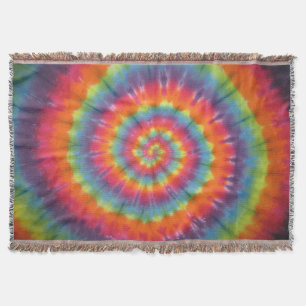Bright Swirl Tie Dye Throw Blanket