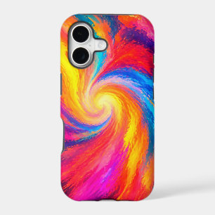 Bright Swirling Stormy Rainbow of Colours On iPhon