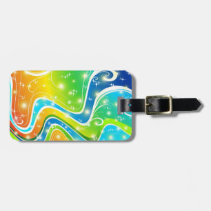 Bright Swirls and Colours Luggage Tag