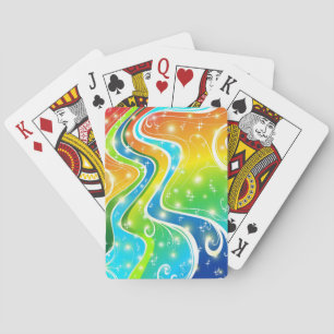 Bright Swirls and Colours Playing Cards