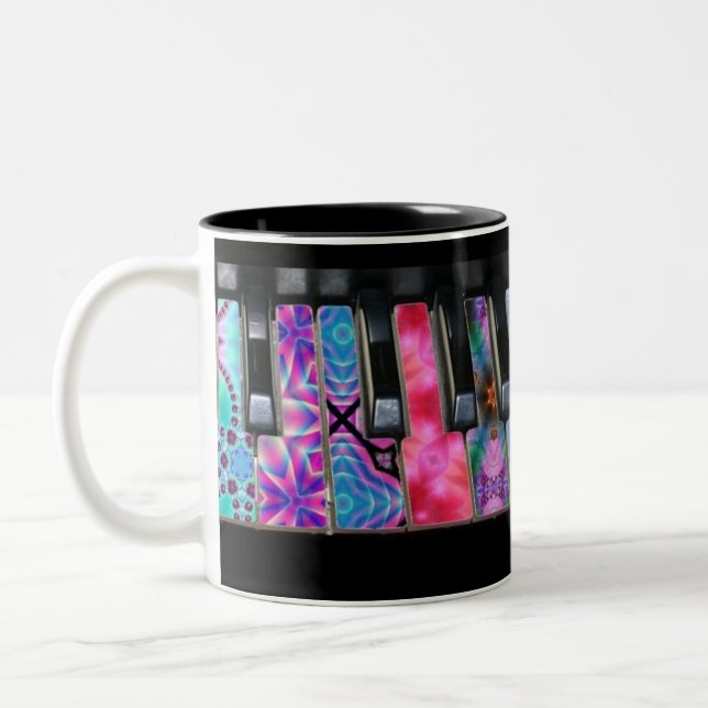 Bright Symphony of Colour Two-Tone Coffee Mug (Left)