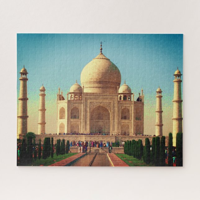 bright taj mahal india jigsaw puzzle (Horizontal)