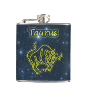 Bright Taurus Hip Flask
